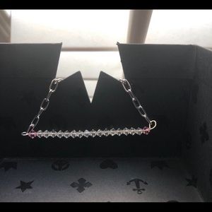 Clear and pink Swarovski Crystal necklace